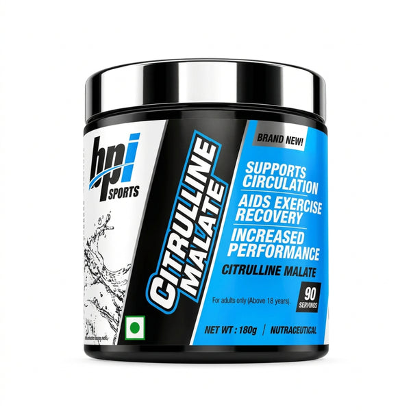 BPI Sports Citrulline Malate Unflavoured 180g – 90 Servings Front View | 91Servings