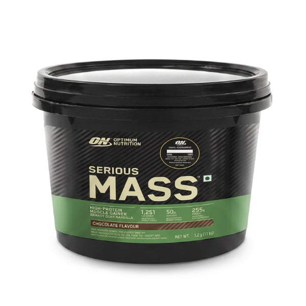 ON Serious Mass Chocolate 5kg – 1,251 Cal, 50g Protein, 256g Carbs per Serving | 91Servings