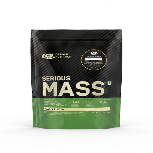 ON Serious Mass Vanilla 1kg – 1,243 Cal, 50g Protein, 254g Carbs per Serving | 91Servings
