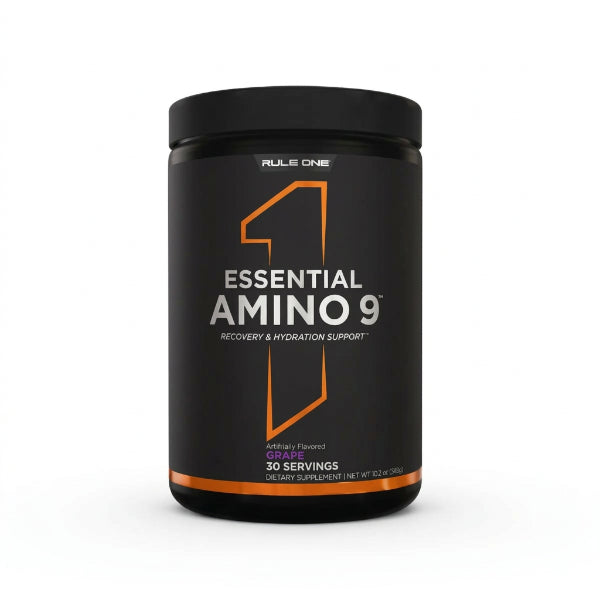 Rule 1 Essential Amino 9 Grape 345g – 7.5g EAAs, 5g BCAAs, 500mg Electrolytes, 30 Servings | 91Servings