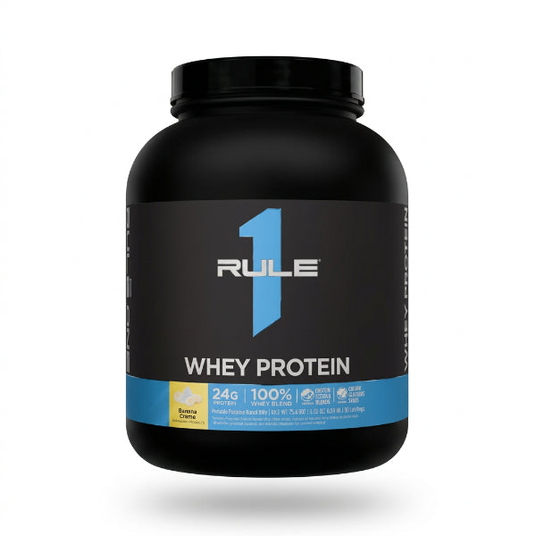 Rule 1 Whey Protein Banana Creme 5lb – 24g Protein, 100% Whey, 68 Servings | 91Servings