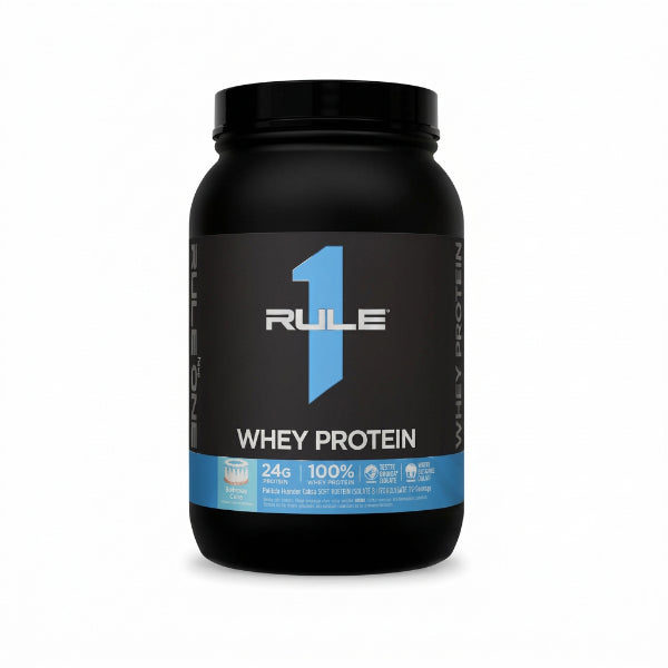 Rule 1 Whey Protein Birthday Cake 2lb – 24g Protein, 100% Whey, 27 Servings | 91Servings