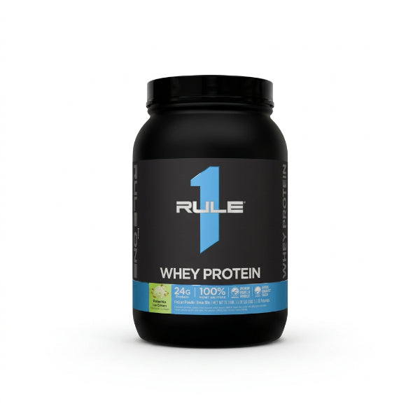 Rule 1 Whey Protein Pistachio Ice Cream 2lb – 24g Protein, 100% Whey, 23 Servings | 91Servings