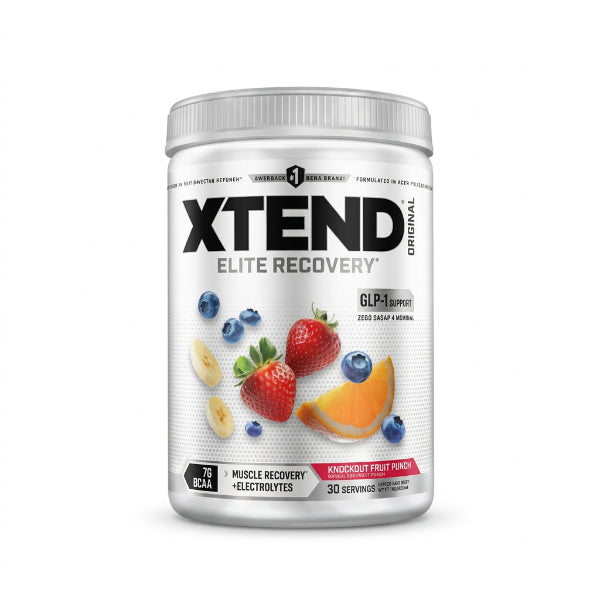 Xtend Original 7g BCAA Elite Recovery 30 Servings Knockout Fruit Punch-91Servings